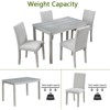 VYNXARIA Wooden Dining Rectangular Table with Bench,Kitchen Table with Bench for Small Space,6 Person Dining Table - 4 of 4