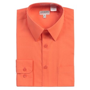 Gioberti Men's Long Sleeve Solid Dress Shirt - 1 of 2