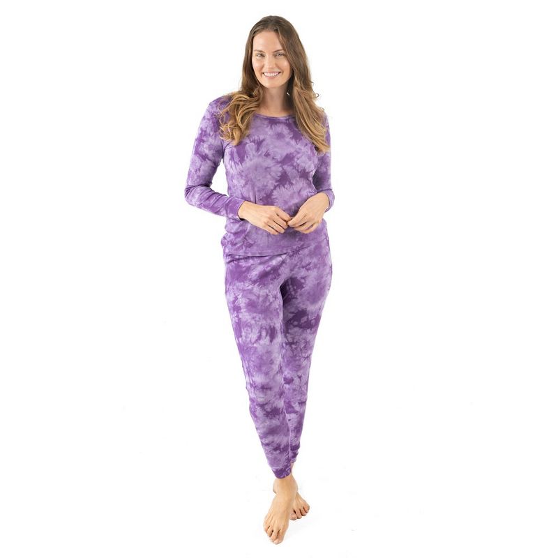 Leveret Womens Two Piece Cotton Tie Dye Pajamas, 1 of 7
