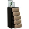 Okak Modern 5-Drawer Vertical Bedroom Dressers,Storage Chest of Drawers Wooden Tall Dresser Chest for Living Room,Entryway - 3 of 4