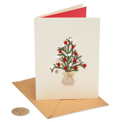 Christmas Card Pom Pom Tree - PAPYRUS