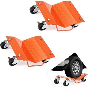 Acekool Car Wheel Dolly Set of, Vehicle Moving Cart with Locking Casters, Anti-Slip Plate, for Cars, Trucks, Trailers - 1 of 4