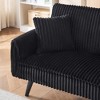 GlasFlength Sofas Contemporary Sofa with Cushioned Support and Clean Lines for Modern Living Spaces, Black,72”*30”*31" - 4 of 4