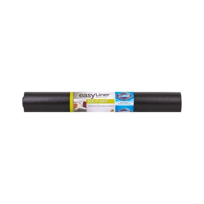 Duck Solid Grip EasyLiner Non Adhesive Shelf Liner with Clorox, 6pk, 20" x 6' Black