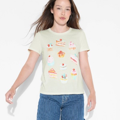 Women's Sweet Treats Perfect Short Sleeve Graphic T-Shirt - Cream