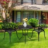 Whizmax 3-Piece Outdoor Cast Aluminum Bistro Set - Rust-Resistant Patio Table & Chairs with Umbrella Hole, for Garden, Balcony, Backyard - 4 of 4