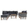 Nestfair 9pc Wicker Outdoor Patio Conversation Sofa Set with Coffee Table and Cushions Gray - 4 of 4