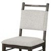 Royal Hampton Side Dining Chair Set of 2, Dark Walnut Brown Wood, Light Gray Fabric - 4 of 4