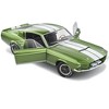 1967 Shelby GT500 Lime Green Metallic with White Stripes 1/18 Diecast Model Car by Solido - 2 of 4