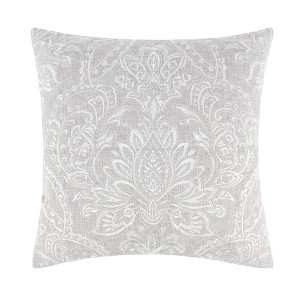 Sherbourne Gray Embroidered Decorative Pillow - Levtex Home - 1 of 3