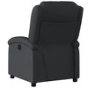vidaXL Black Real Leather Manual Recliner Chair with Side Pocket - Comfortable and Sturdy Armchair for Your Living Room or Lounge Area - 4 of 4