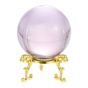 Unique Bargains Home Office Decorative Crystal Ball with Gift Box and Metal Stand - 1 of 4