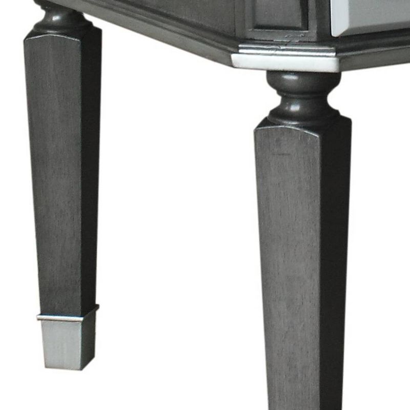 24&#34; House Beatrice Accent Table Charcoal/Light Gray Finish - Acme Furniture, 6 of 10