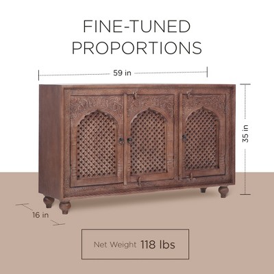 Patrin Distressed Brown Handmade Wooden Sideboard