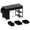 CENGHU Multifunctional Computer Desk with 7 Fabric Drawers, Writing Desk with Hidden Power Outlet & Reversible Design, Home Office Desk - 3 of 4