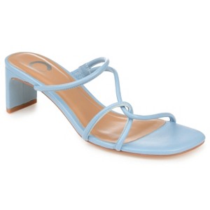 Journee Collection Womens Rianne Open Square Toe Half Block Heel Sandals - 1 of 4