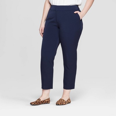 navy ankle pants