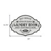 HomeRoots 15" X 22" Black and White Laundry Room Metal Wall Decor - 3 of 4