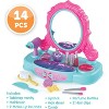 Kidoozie Just Imagine Glamour Girls Styling Center for Pretend Play.  Includes Tabletop Vanity, Hair Dryer, Brushes and More. For Children Ages 3+ - 4 of 4