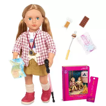 Our Joanie With Storybook & Accessories 18" Posable Travel Doll Target