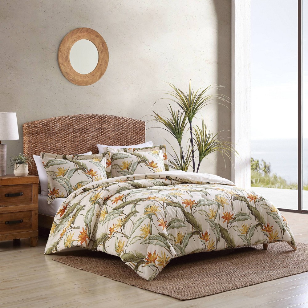 Photos - Bed Linen Tommy Bahama 3pc King Birds of Paradise 100 Cotton Duvet Set Beige  