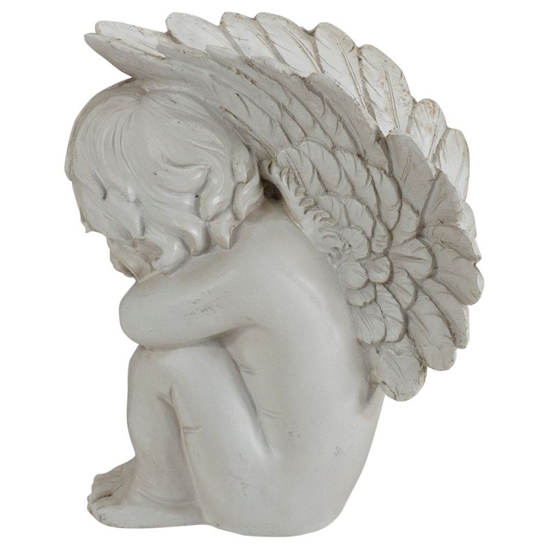 Northlight 7.25" Ivory Right Facing Sleeping Cherub Angel Outdoor Garden Statue, 4 of 6