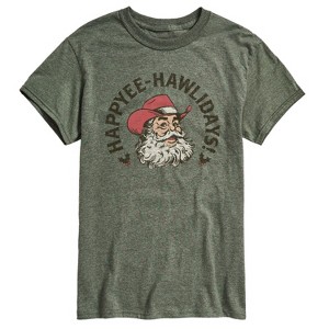 Men's - Instant Message - Happyee Hawlidays Short Sleeve Graphic T-Shirt - 1 of 4