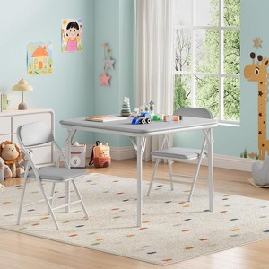 Kids Table Chairs Set-ASTM Certified Foldable Toddler Activity Table for Daycare,Classroom and Dining Room Space-Saving - 1 of 4