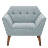 Sapphtopaz Accent Chair Wood Frame Button Tufted Lounge Chair Modern Living Room Chair Comfy Chair for Living Room - 3 of 4