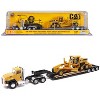 CAT Caterpillar CT660 Day Cab Tractor Yellow w/Trailer and CAT 163H Motor Grader 1/87 (HO) Diecast Model by Diecast Masters - 4 of 4