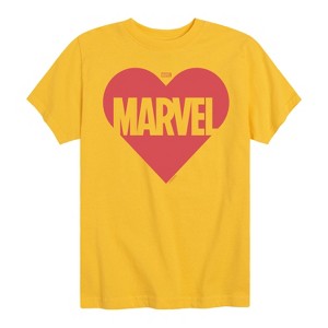 Boys' - Marvel - Heart Valentine Short Sleeve Graphic T-Shirt - 1 of 4