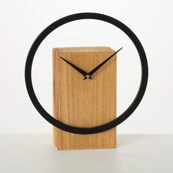 11" Ultra-Modern Ring Clock, Brown