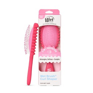 Wet Brush Curl Shaper Hair Brush - Pink: Nylon Bristle, For Curly