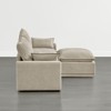 Spruce & Spring Modular Couch Oversized Sectional Sofa for Living Room, Taupe-2PC+Ottoman - 4 of 4