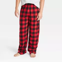 Men's Plaid Holiday Matching Fleece Pajama Pants - Wondershop™ Red