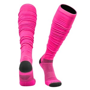 Pear Sox SCRUNCH Knee High Long Performance Socks - Neon Pink - 1 of 2