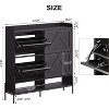 Acekool Shoe Cabinet with 4 Flip Drawers, Hidden Shoe Storage with Open Compartments and Side Hooks, Entryway Organizer in Multiple Finishes - 2 of 4