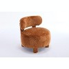 Cesicia Teddy Fabric accent chair with curved backrest and solid wood legs, 28.35"D×28.35"W×30.12"H - 2 of 4