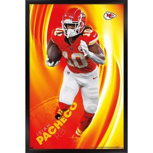 Trends International NFL Kansas City Chiefs - Isiah Pacheco 24 Framed Wall Poster Prints - 1 of 4
