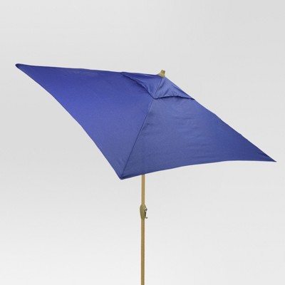 6.5' Square Umbrella - Cobalt - Light Wood Finish - Threshold™