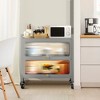 Fortune Candy 33.78'' Tall 3 Tier Kitchen Pantry Cabinet with 2 Door, Recyoled Metal - 2 of 4