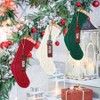 6PACK 18Inch Knitted Stockings Holiday Party Tree Family Decor Red White Green Personalized Hanging - 3 of 4
