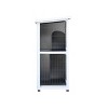 coucheta Rabbit Hutch Outdoor, 2 Levels Rabbit Cage Indoor with Run, Wooden Bunny Cage with 2 Removable Trays, Pet Cages with Non-Slip Ramp - 3 of 4