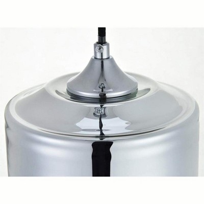Ashwell Chrome Pendant Light with Clear Glass Shade