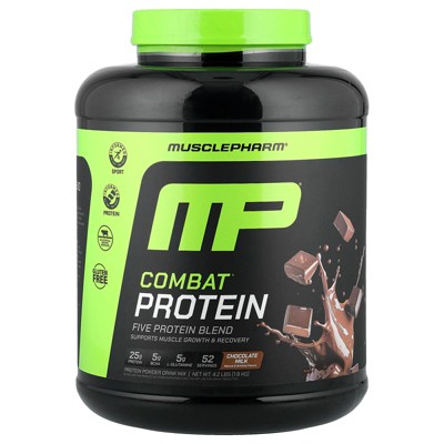 MusclePharm Combat Protein Powder, Chocolate Milk, 4.1 lb (1.86 kg)