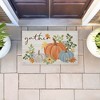 Stupell Industries Gather Welcome Autumn Pumpkins Printed Outdoor Door Mat, design by Cat Thurman Designs, 18"x30" - 3 of 4