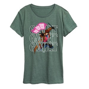 Women's - Marvel - X-Men Gambit Stack Short Sleeve Graphic T-Shirt - 1 of 4