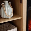 Wooakway Embossed Pattern TV Stand with 23" fireplace insert, TV and Media Console with Open and Closed Storage Space - 3 of 4