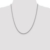 Black Bow Jewelry 2.25mm Rhodium Plated Sterling Silver Diamond Cut Rope Necklace - 2 of 4