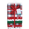Hudson Baby Unisex Baby Cotton Flannel Receiving Blankets Bundle, White Tartan, One Size - 2 of 4